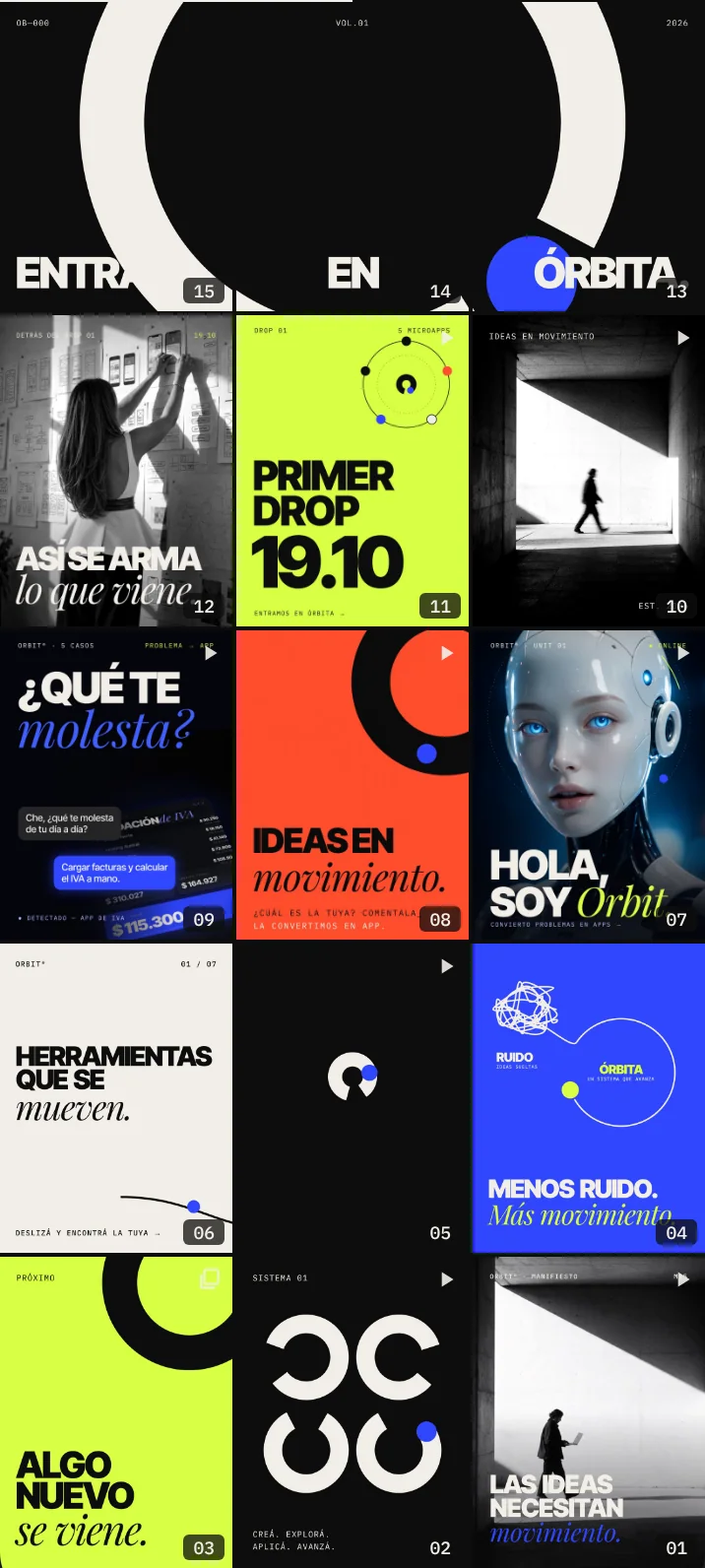 Lanzamiento y anuncios — pieza OL-01